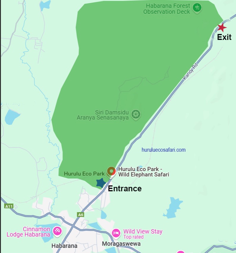 Hurulu Eco park Map